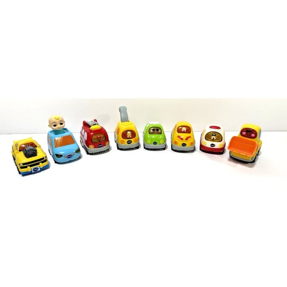 Vtech Go Go Smart Wheels Bulldozer Tow Fire Truck Police Coco Ambulance Lot Of 8 - Picture 1 of 13